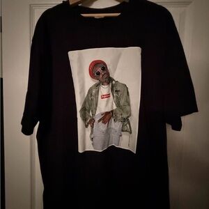 Supreme Black Tee with Graphic Print